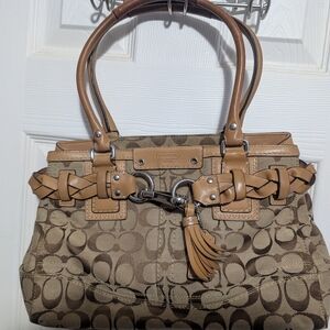 Coach Brown Signature Tote Bag
